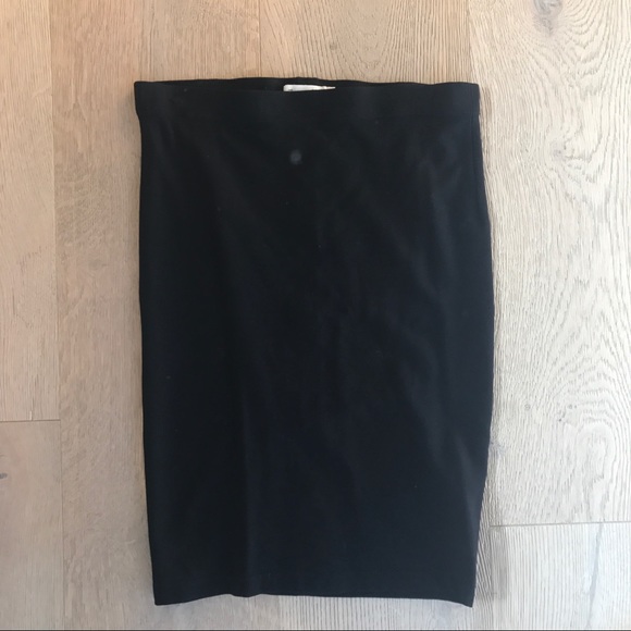 Seed Stretchy Black Pencil Midi Skirt - Picture 1 of 5